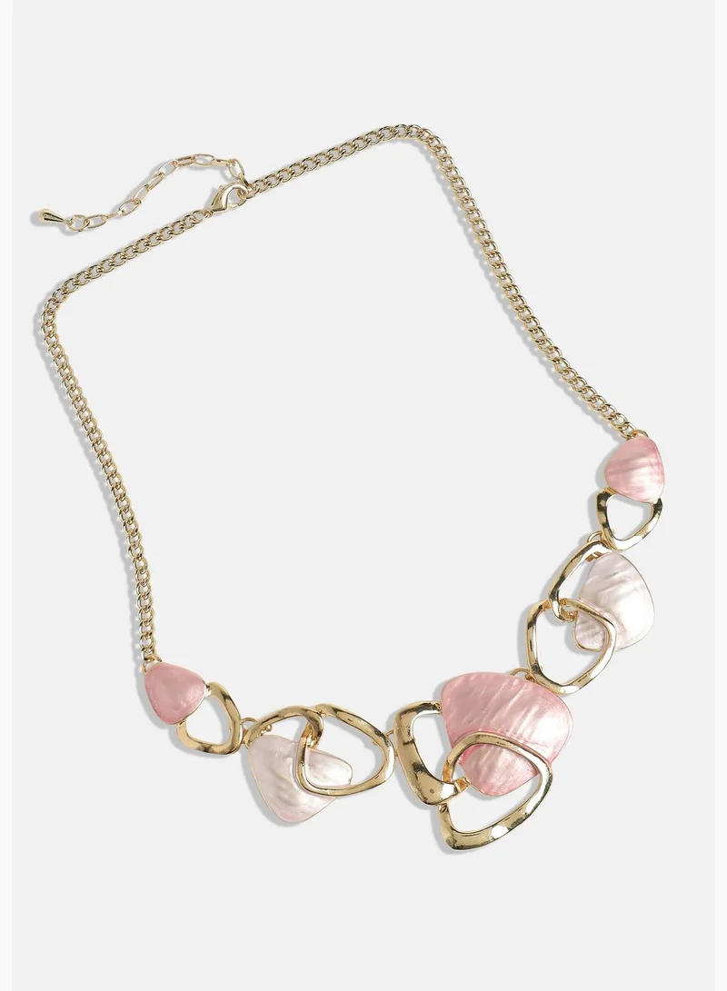 SOHI Gold Plated Designer Party Wear Necklace and Earring Set For Women