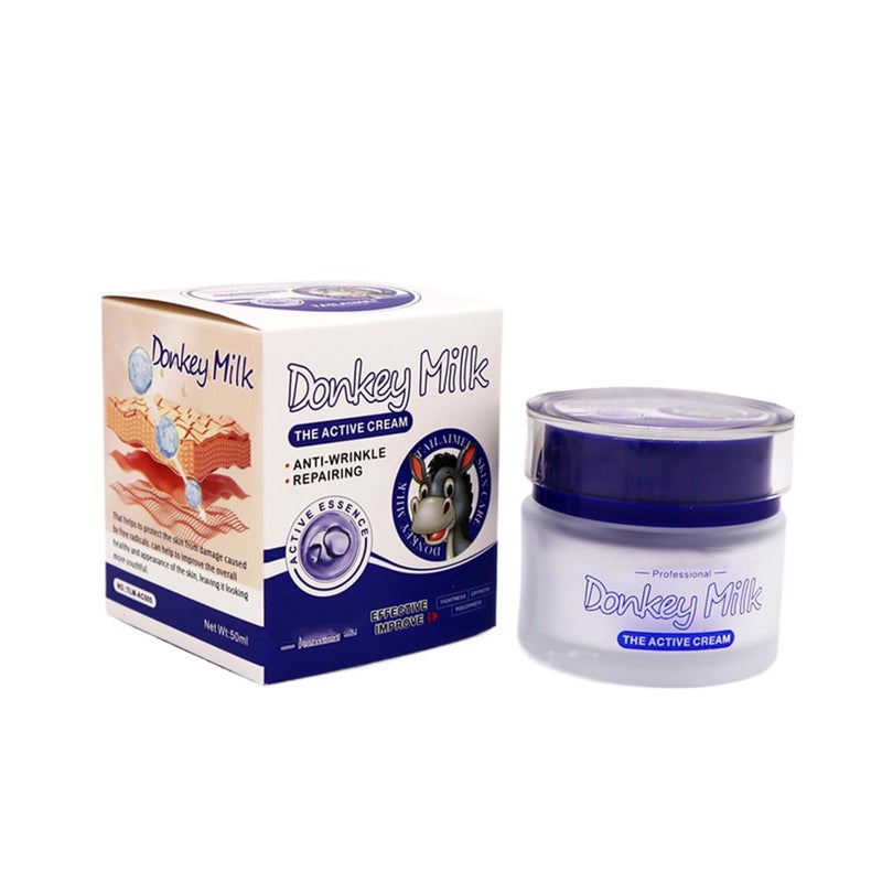 Grospe Donkey Milk CreamDeeply Moisturizing Face Cream Reduces Wrinkles Repairs Dry Skin  Water Oil Balance Firm and Tight Skin Enhance Skin Elasticity Nourishing Cream Active Cream for All Skin Types 