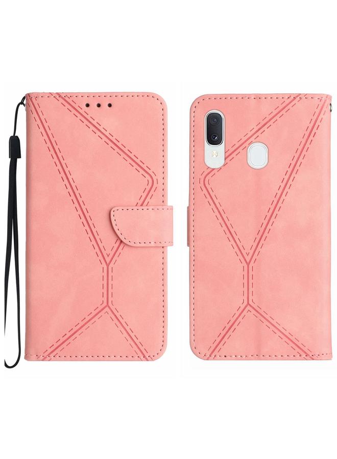 اس-توب جراب لهاتف Samsung Galaxy A40 مصنوع من الجلد المنقوش - Image 1