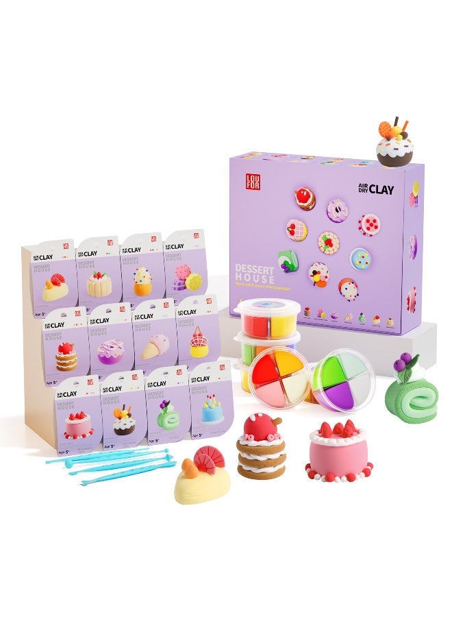 PLAYZO Air Dry Clay Kit for Kids – Ultra Light & Soft Modelling Clay Set, Non-Toxic Craft Clay with 12 Colours, DIY Art & Craft Toys Gift for Boys & Girls - Image 1