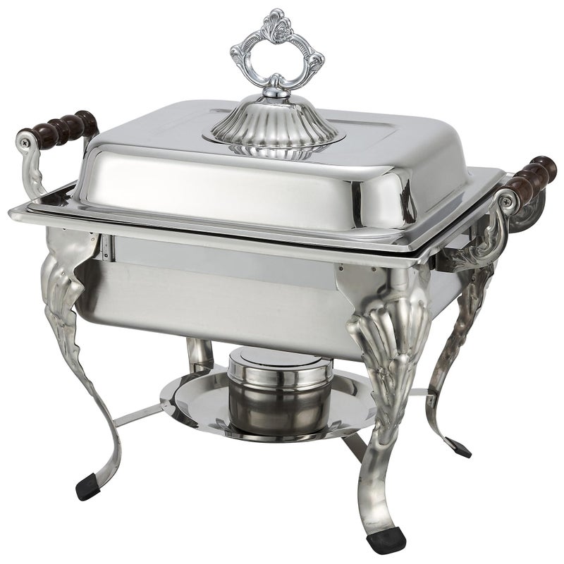 Winco Half Crown Chafer, 4-Quart, Stainless Steel