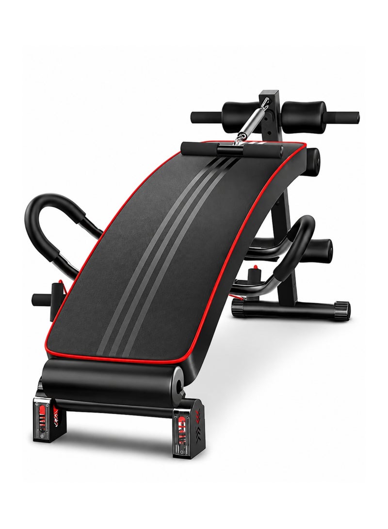 H PRO HM7771-B Sit Up Bench with Accessories|Home Workout and Strength Training Equipment - Image 1