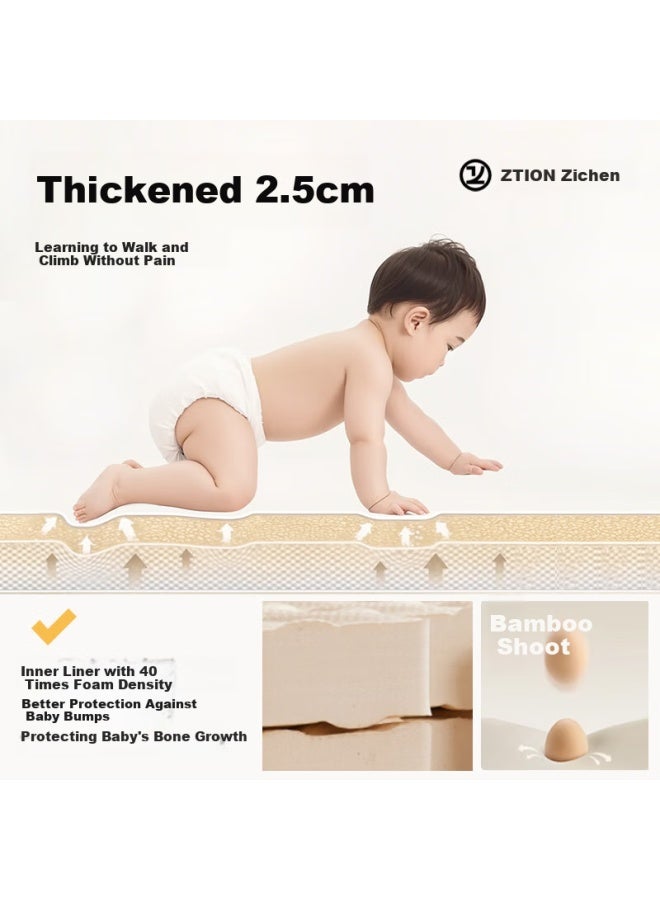 Zichen Foam Floor Mat, Baby Play Mat, Anti-fall Mat, Thickened Spliced Crawling Mat, Living Room Home Use Play Mat - Image 2