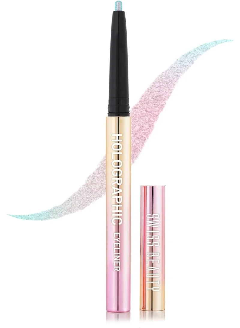 سويس بيوتي Swiss Beauty Holographic Shimmery Eyeliner | Waterproof, Smudge proof, Long lasting eyeliner with easy application | Shade- Nebula, 0.2g
