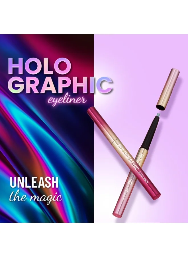 سويس بيوتي Swiss Beauty Holographic Shimmery Eyeliner | Waterproof, Smudge proof, Long lasting eyeliner with easy application | Shade- Nebula, 0.2g