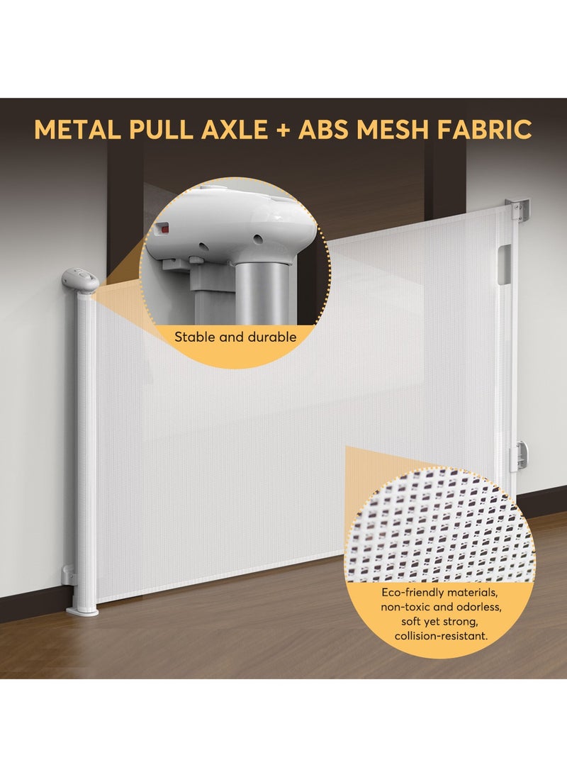 Pokuula Safety Baby Gate 180cm Retractable Baby Gate Barrier Mesh Door Gate, 86cm Tall, Pet Child Gate for Stairs, Doorway, Indoor/Outdoor  - Image 3