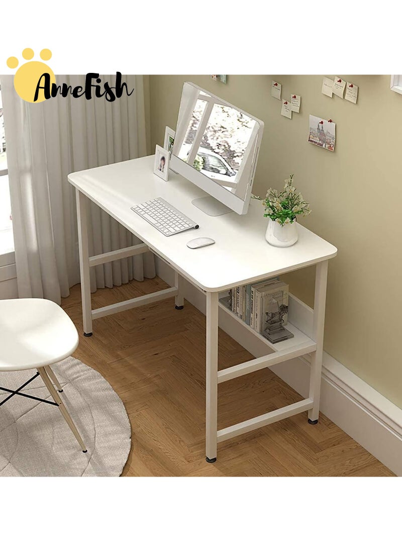 AnneFish 120*60*72cm Computer Desk Home Office Writing Study Desk Modern Simple Style Laptop Table With Storage Board  - Image 4