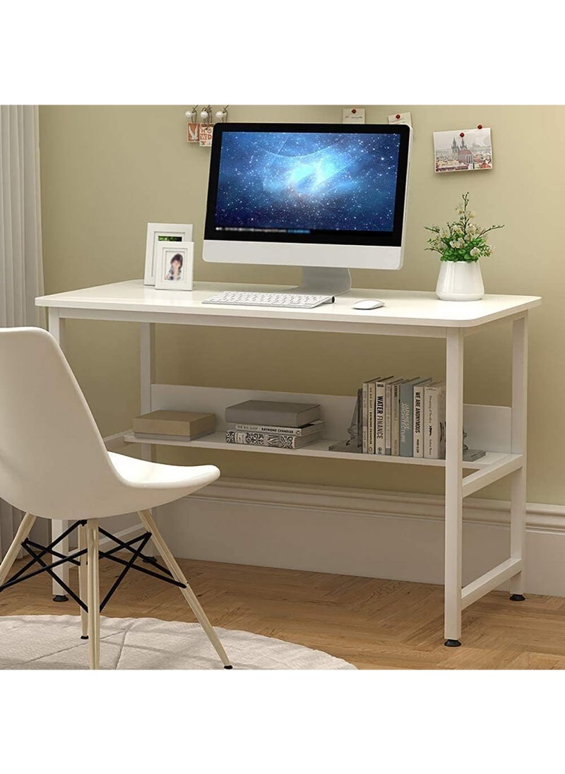 AnneFish 120*60*72cm Computer Desk Home Office Writing Study Desk Modern Simple Style Laptop Table With Storage Board  - Image 5