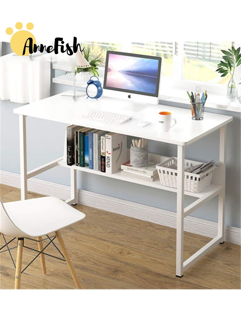 AnneFish 120*60*72cm Computer Desk Home Office Writing Study Desk Modern Simple Style Laptop Table With Storage Board  - Image 3