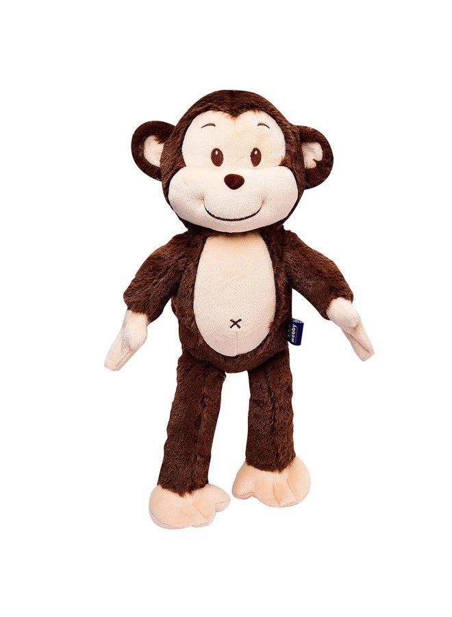 ويبي لعبة ويبي المحشوة الناعمة على شكل قرد مبتسم، هدايا رائعة للأطفال والكبار، 35 سم (بني غامق) - Image 1