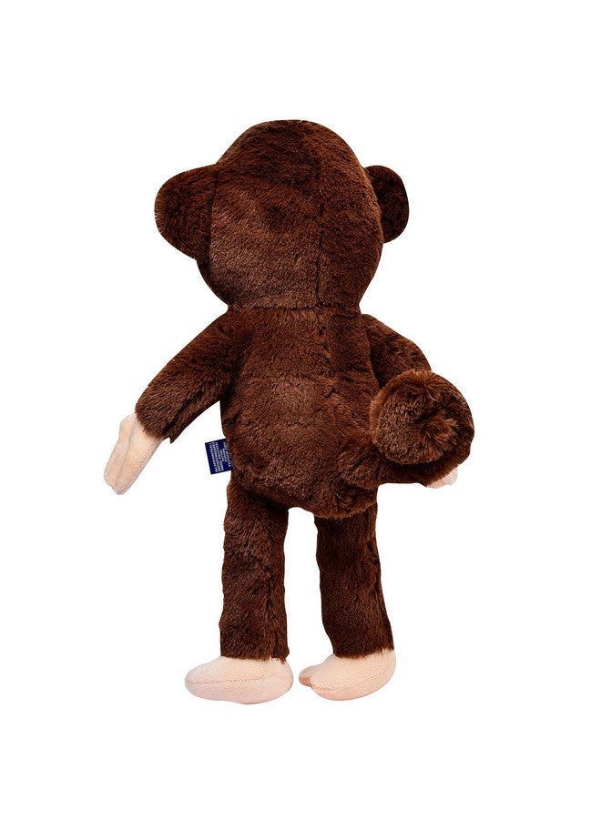 ويبي لعبة ويبي المحشوة الناعمة على شكل قرد مبتسم، هدايا رائعة للأطفال والكبار، 35 سم (بني غامق) - Image 3