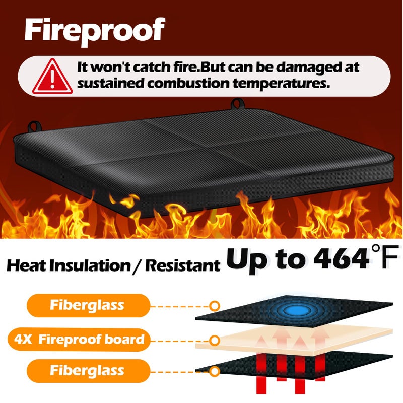 TOHONFOO Fireproof Gas Stove Top Covers, Waterproof Anti Dust Stove Top Covers for Gas Burners Fit Various Ranges Stoves for Kitchen, Washable Stove Top Cover, 30" x 21" Stovetop Cover - Image 2