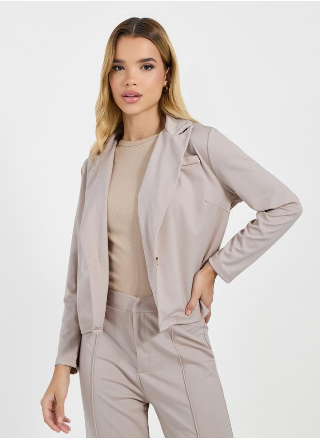 Regular Fit Short Length Blazer & Wide Leg Tailored Pants Co-Ords