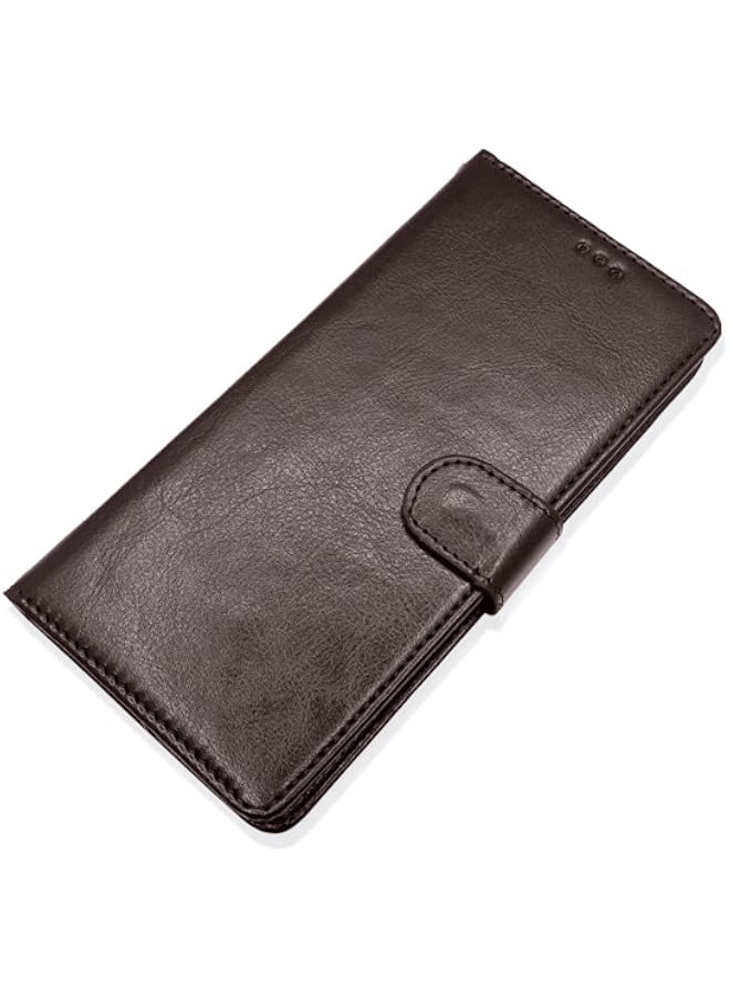 Generic - Samsung Galaxy M31s Flip Case Leather Finish | Inside TPU with Card Pockets | Wallet Stand and Shock Proof | Magnetic Closing | Complete Protection Flip Cover for Samsung Galaxy M31s (Coffee) - Image 1