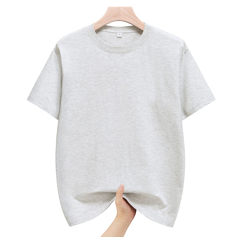 Short-Sleeved T-Shirt, Summer Long-Sleeved Pure Cotton Top, Solid Color, Simple Half-Sleeve, Versatile Couple'S T-Shirt, Moisture-Wicking And Sweat-Wicking - Image 1