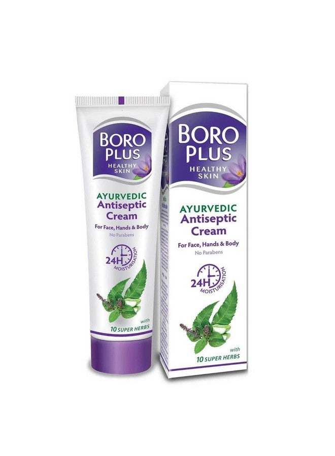 BOROPLUS Antiseptic Cream, Provides 24 Hour Moisturisation, Ayurvedic Cream For All Seasons, Hand, Body & Face, Nigh Cream With Goodness Of Neem, Tulsi & Aloe Vera, 80ml - Image 1