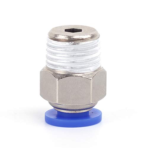 SNS SPC1/4-02NPTBE 1/4"Tube OD x 1/4 NPT Male Straight Nickel Plated Brass Push to Connect Pneumatic Fittings（10 PCS） - Image 5