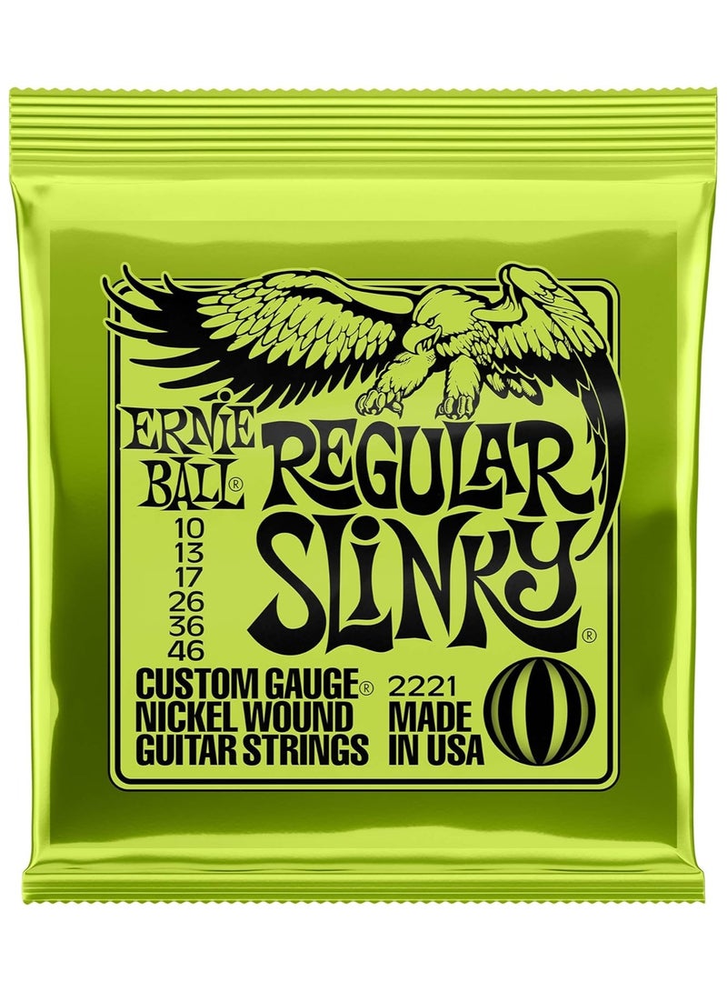 Ernie Ball Ernieball P02221 regular slinky nickel wound electrictric guitar strings - 10-46 gauge - Image 1