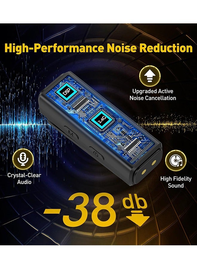 Wireless Lavalier Microphone with Noise Cancellation: With Charging Case Dual-channel 60m Range ,2  in 1 Type-C Port & Lightning Port , Mini Microphone for Mobile Video Recording/Vlog Interview/YouTube/ TikTok/ Online Classroom, Compatible with iPhone16/15/14/13/Samsung/ Huawei /Laptop/iPad/Android Phone(Black) ﻿  - Image 3