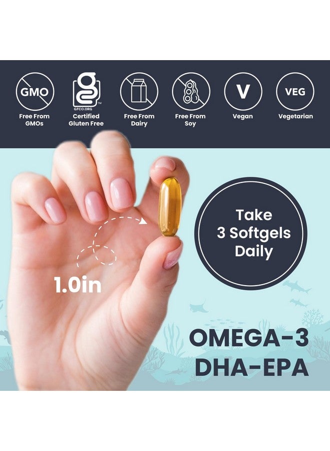 Leaping Lynx Fish Oil 3000 mg Softgels, Fish Oil Supplements, Omega 3 Burpless Fish Oil from Only Wild-Caught Fish, 120 ct, 1200mg EPA & 900mg DHA Fatty Acids per Serving, for Heart Health - Image 4