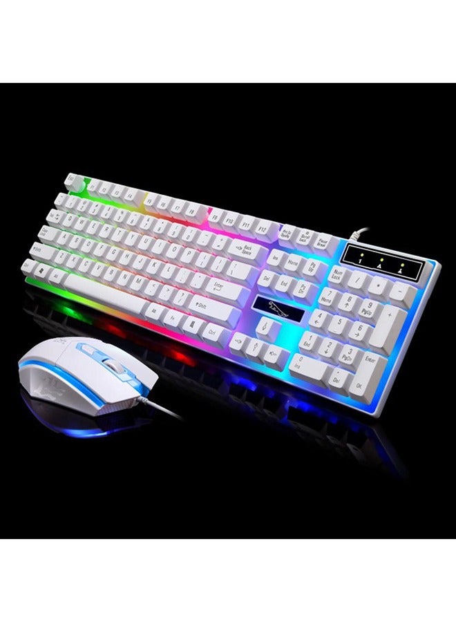 Rainbow Colour LED Backlit USB Wired Gaming Keyboard With Mouse - Image 3