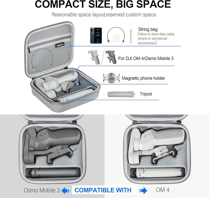 STARTRC حقيبة OSMO Mobile 4، حقيبة تخزين محمولة مقاومة للماء للسفر لجهاز DJI OM 4 / مثبت الصورة OSMO Mobile 3 - Image 2