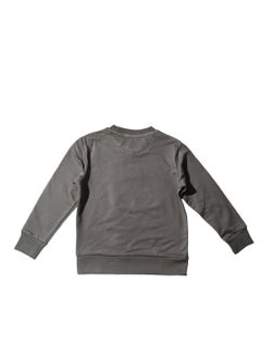 SMILEY Smileyworld Unisex Cotton Sweatshirt, Grey, Size M, Smiley Face Logo  - Image 4