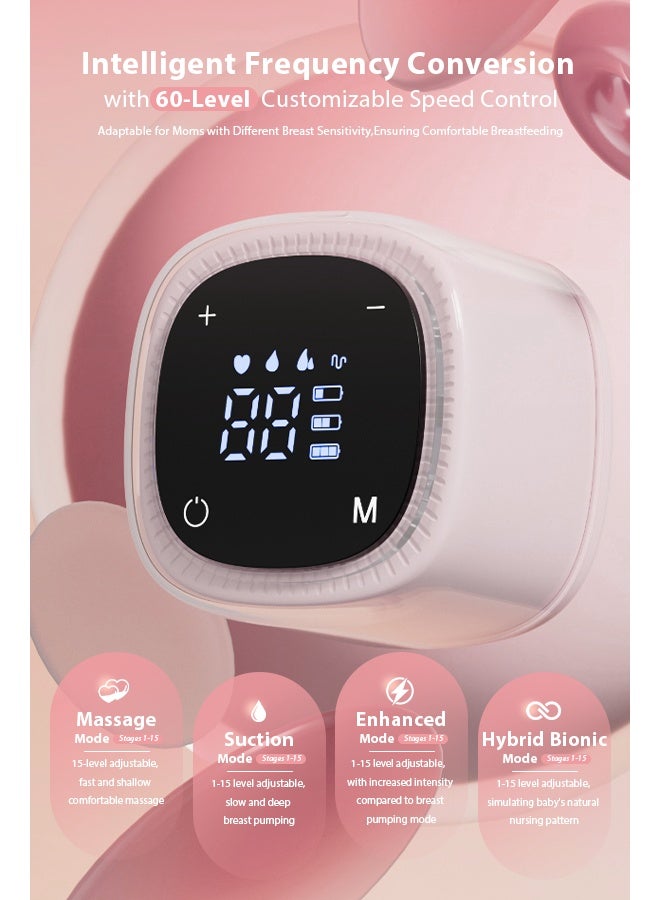 أيلا مضخة حليب كهربائية لاسلكية MZ-028 من زيباو - 4 أوضاع، 15 مستوى، مع ضوء ليلي - أبيض - Image 2