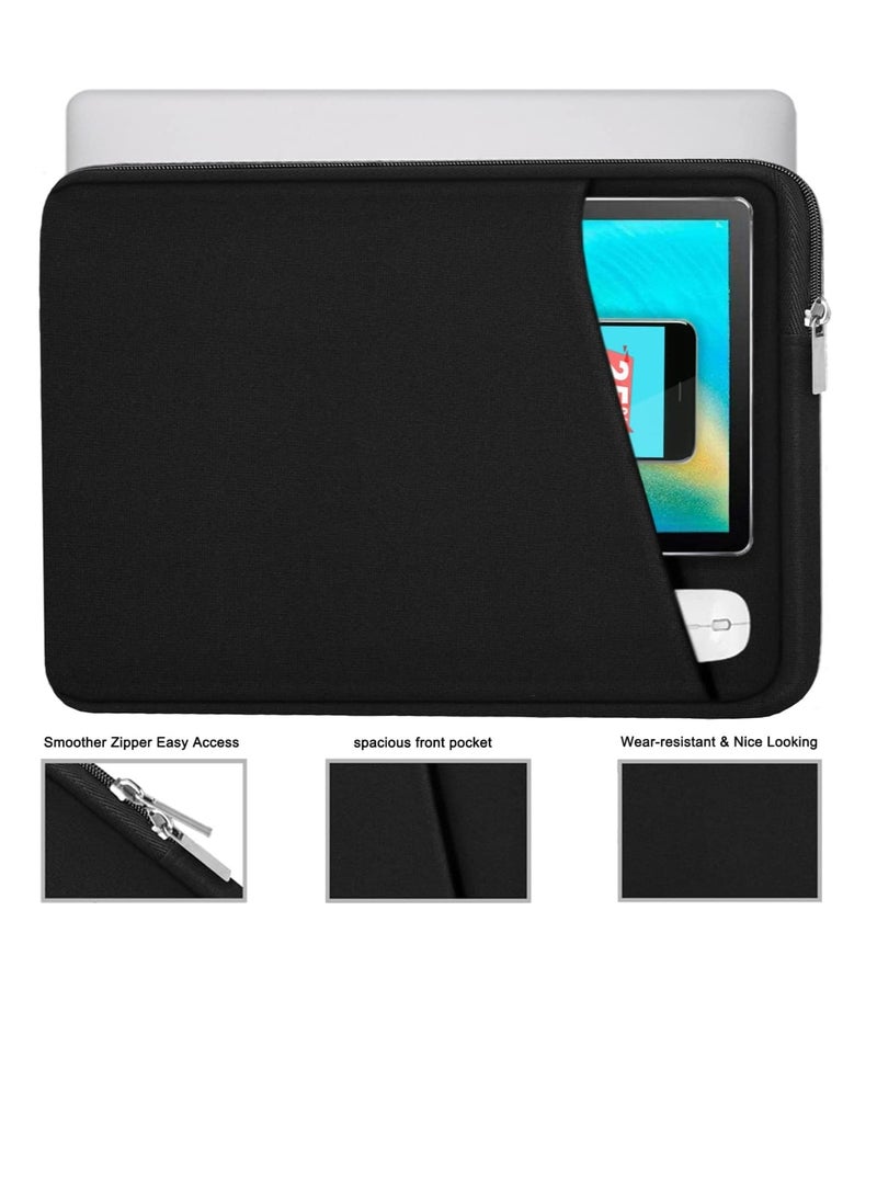 B2015 Laptop Sleeve Soft Zipper Pouch 14'' Laptop Bag Replacement for A Pro Ultrabook Laptop Black  - Image 3