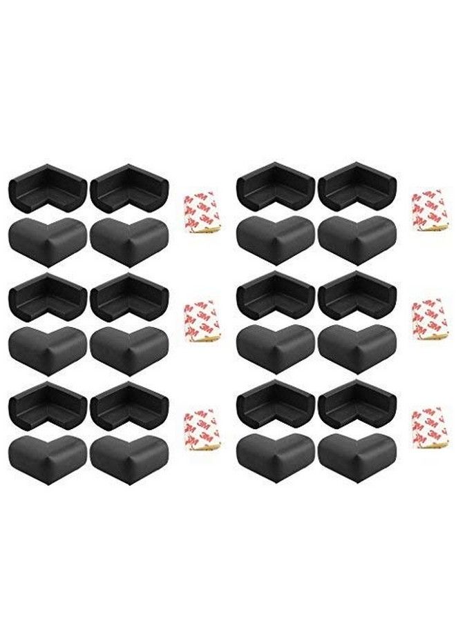 Iktu Corner Edge Protector Table Desk Corner Edge Protector Guard Cushion Baby Child Infant Kids Safety Corner Cushion Bumper Guard Protector (Black24Pc) - Image 2