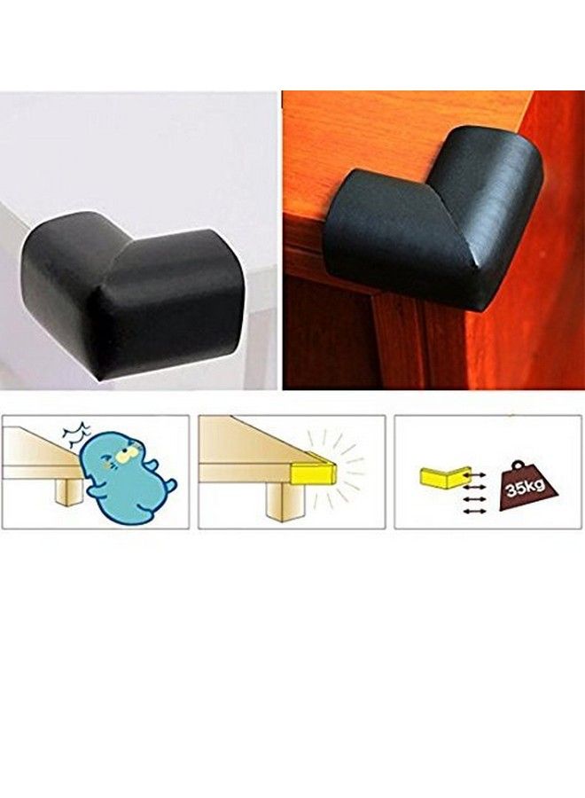 Iktu Corner Edge Protector Table Desk Corner Edge Protector Guard Cushion Baby Child Infant Kids Safety Corner Cushion Bumper Guard Protector (Black24Pc) - Image 5
