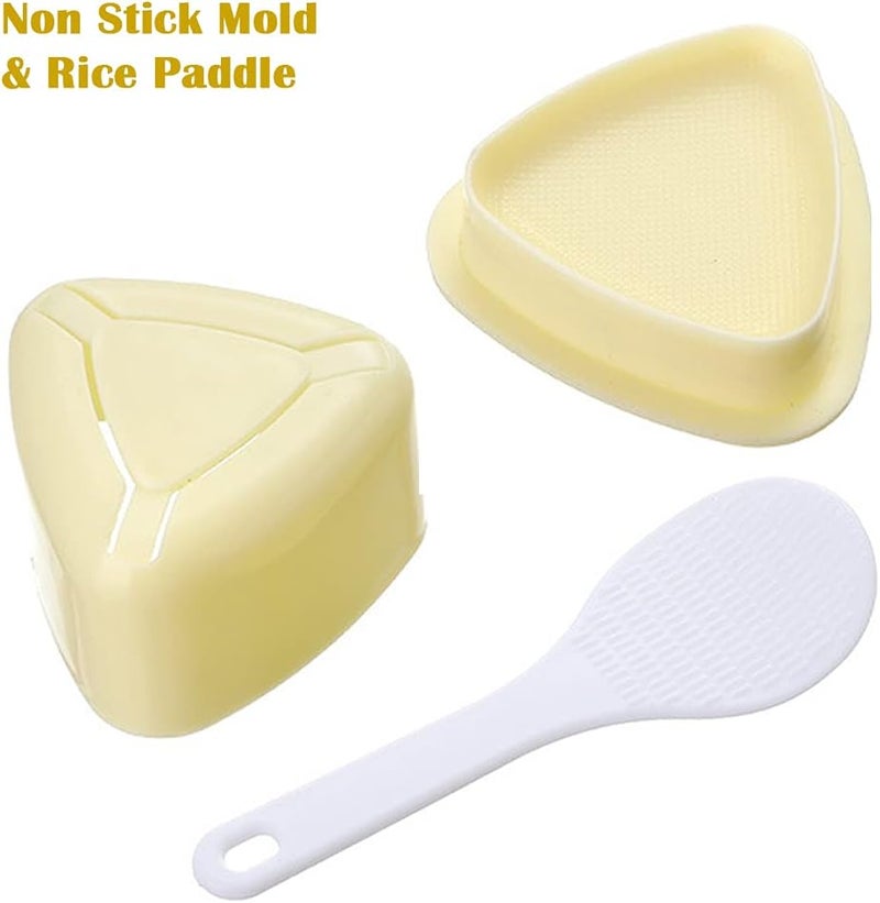 DIMVKA Onigiri Mold, 2 Pack Rice Ball Mold, Triangle Sushi Maker Press (Large & Small), Non Stick Sushi Rice Making Kit - Image 5