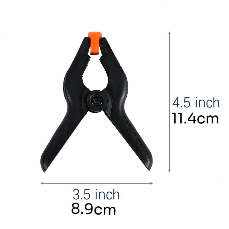 FRICHOM 10 PCS 4.5 inch Professional Plastic Large Spring Clamps Heavy Duty for Crafts or Plastic Clips and Backdrop Clips Clamps for Backdrop Stand,Photography, Home Improvement and so onâ€¦ - Image 3