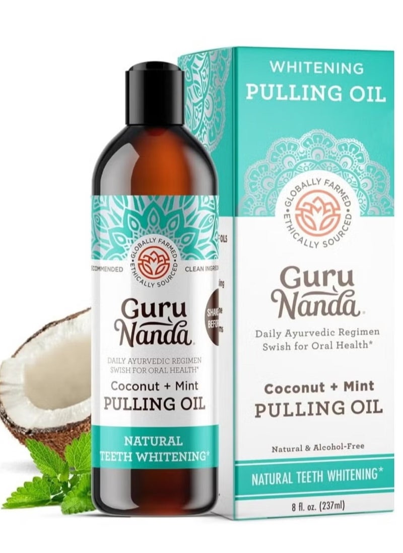 GuruNanda - GuruNanda GuruNanda Coconut Mint Mouthwash (8 fl. oz.) - Fresh Breath, Whiten Teeth, Healthy Gums: Alcohol-Free Formula - New Product (Packaging Varies) - Image 1