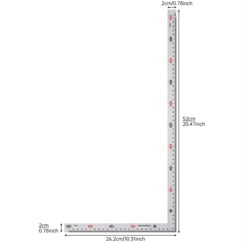 L Shape 150x300mm Heavy Duty Construction Square 90 Degree Precision Measuring Tool - Image 2