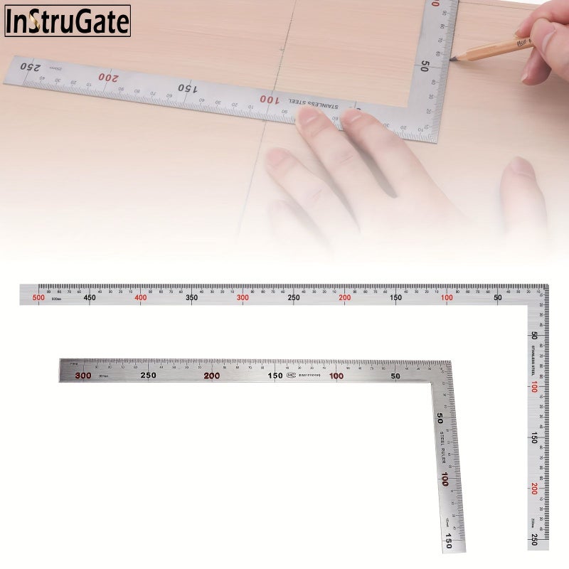 L Shape 150x300mm Heavy Duty Construction Square 90 Degree Precision Measuring Tool - Image 3