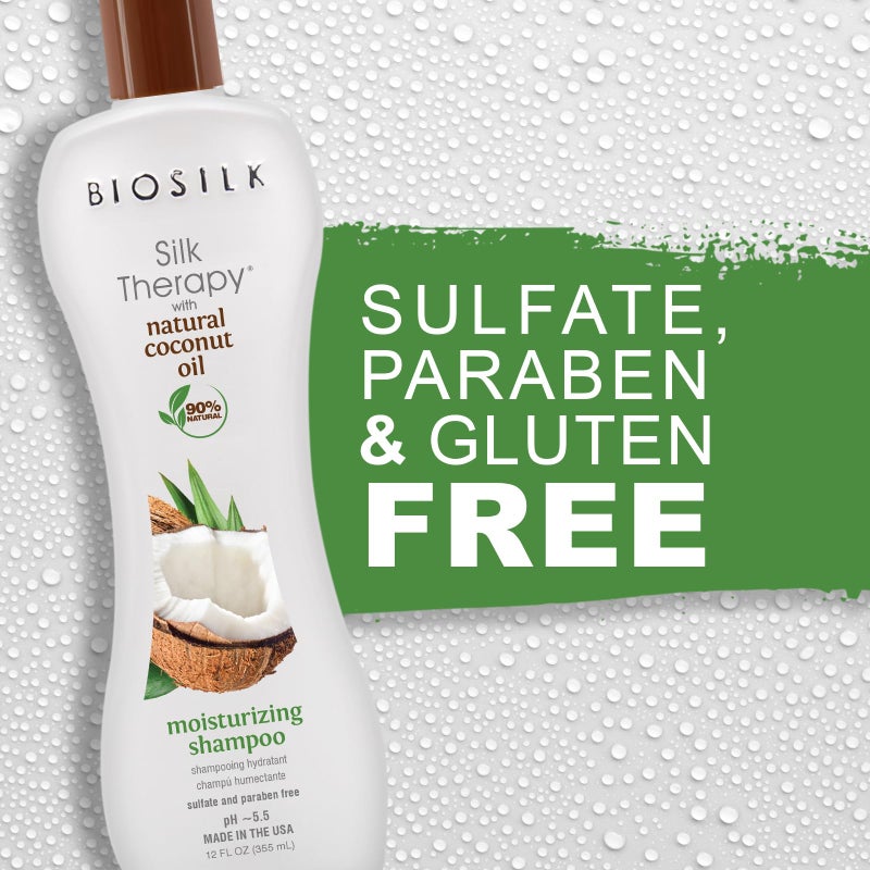 BioSilk Silk Therapy with Natural Coconut Oil Moisturizing Shampoo, Cleanses & Replenishes Moisture, Sulfate, Paraben & Cruelty-Free, 12 Oz - Image 5