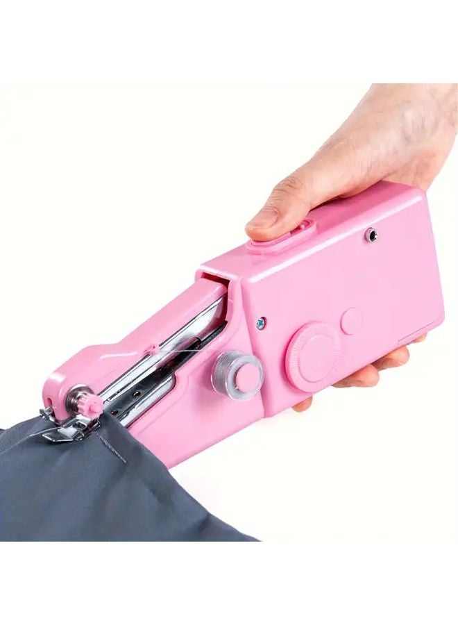 Mini Portable Handheld Sewing Machine Pink USB Powered Crafting Supplies - Image 4