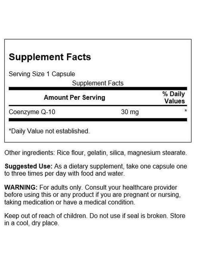 Swanson Coq10 30 30 Milligrams 60 Capsules - Image 2