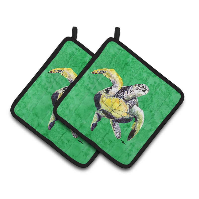 Caroline's Treasures ""Caroline's Treasures 8671PTHD Turtle Pot Holders (1 Pair)  7.5"""" x 7.5""""  Multicolor"" 