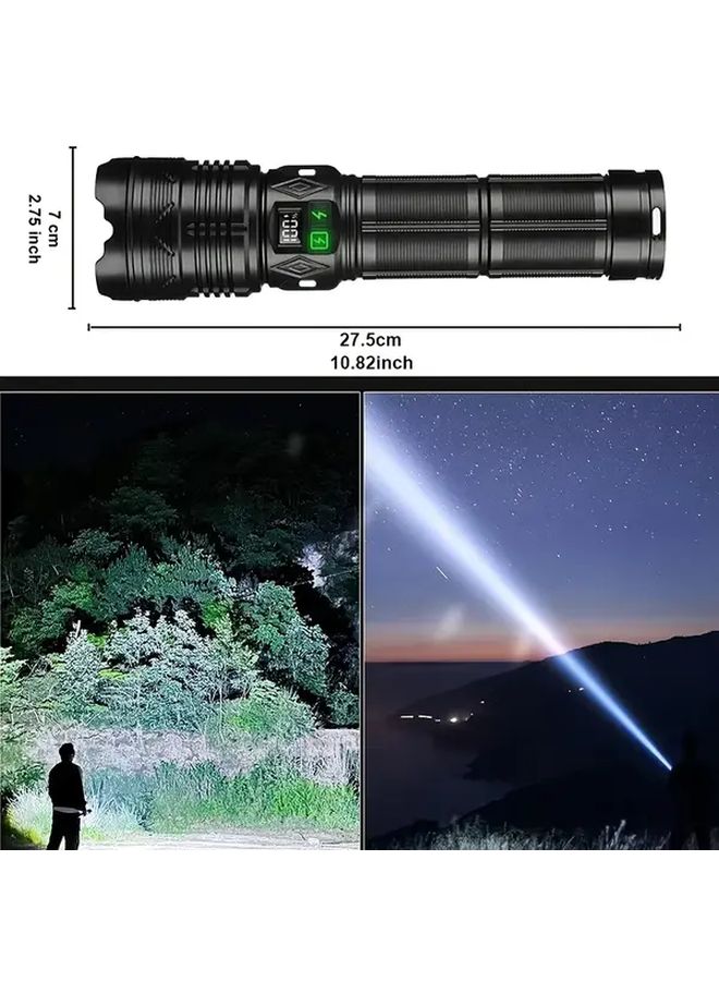 Db Black Outdoor Portable Adjustable Long Range Flashlight Ultra Bright LED Spotlight - Image 3