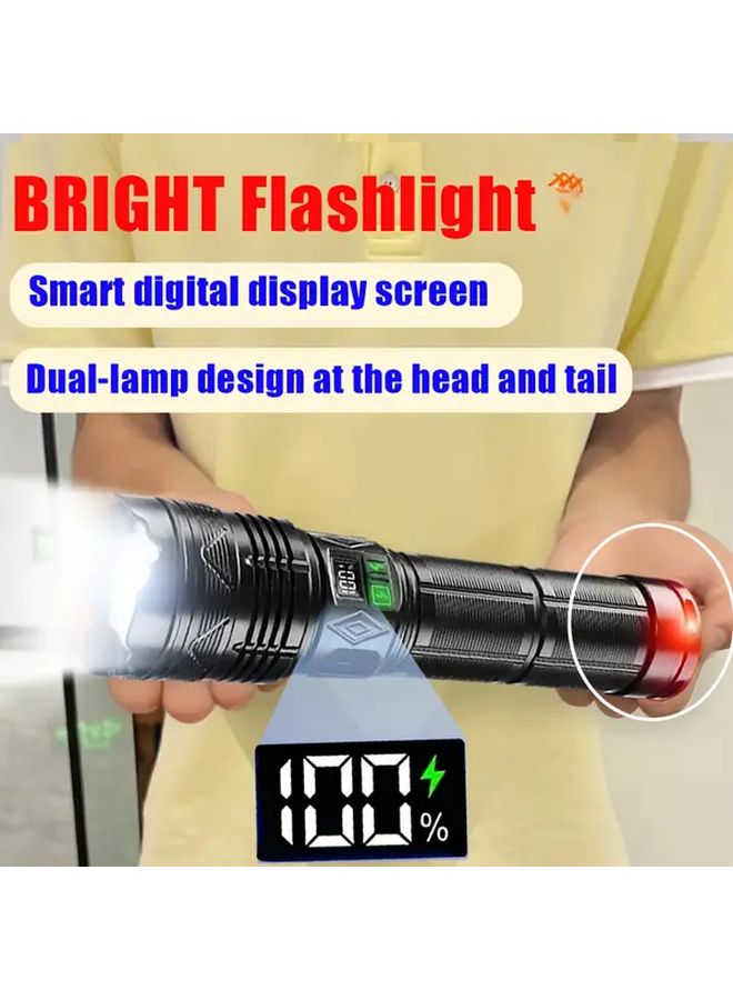 Db Black Outdoor Portable Adjustable Long Range Flashlight Ultra Bright LED Spotlight - Image 2