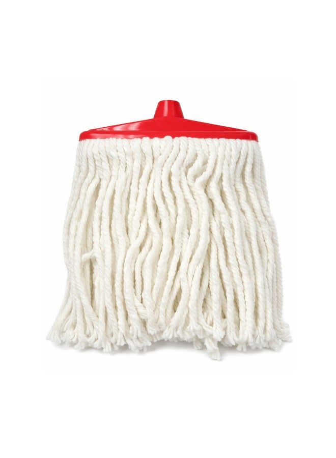 VELMORE 25cm X 25 cm Cotton Floor Mop with Handle, Super Absorbent Cleaning Mop for Home, Heavy Duty Cotton String Mop with Stick, Floor Mop for Tiles Marble Wood Kitchen Bathroom, Reusable Wet Mop - Image 2