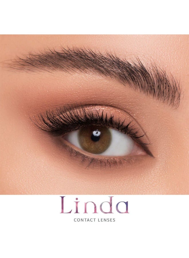 Linda Lenses Linda Monthly Contact Lenses Amber (pack of 2) - Image 1