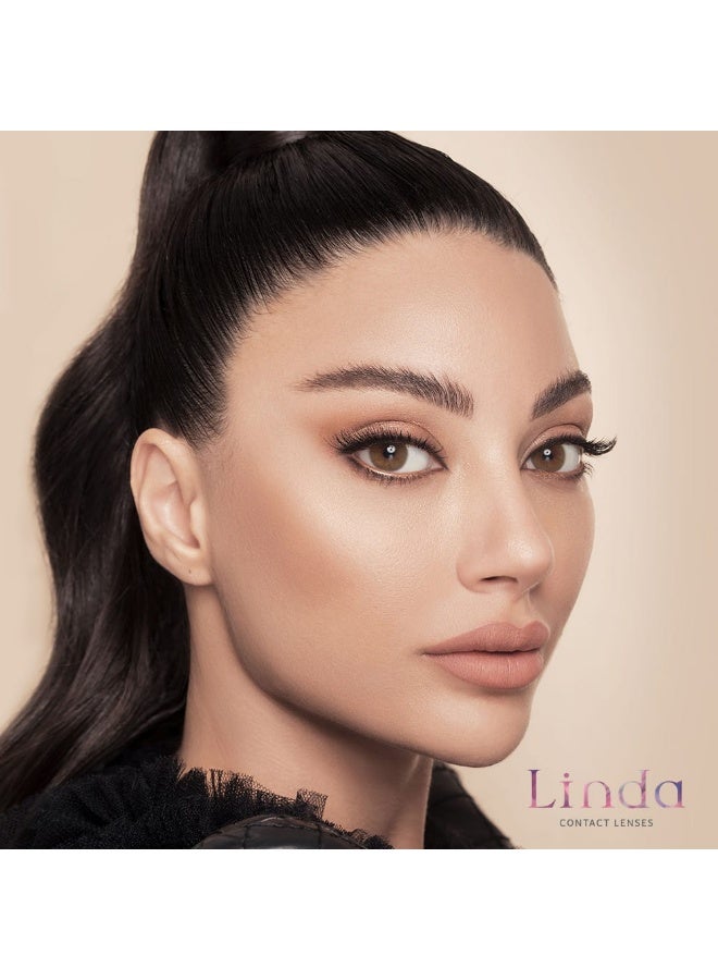 Linda Lenses Linda Monthly Contact Lenses Amber (pack of 2) - Image 2