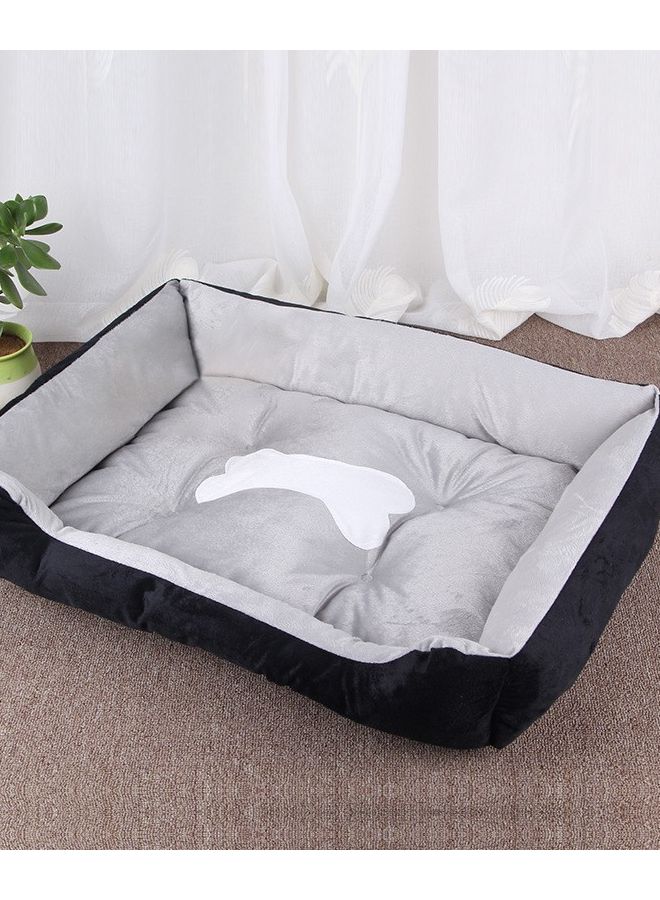 سرير كلب مقاوم للمضغ قابل للغسيل باللون الرمادي الدقيق مقاس إكس إل 31.5 × 23.62 بوصة بغطاء قابل للإزالة - Image 1