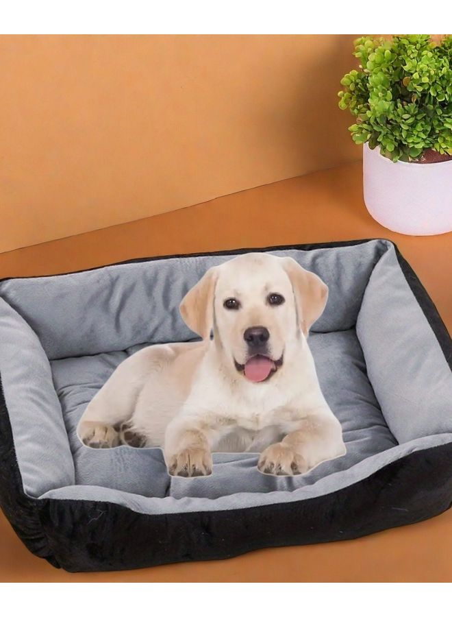 سرير كلب مقاوم للمضغ قابل للغسيل باللون الرمادي الدقيق مقاس إكس إل 31.5 × 23.62 بوصة بغطاء قابل للإزالة - Image 5