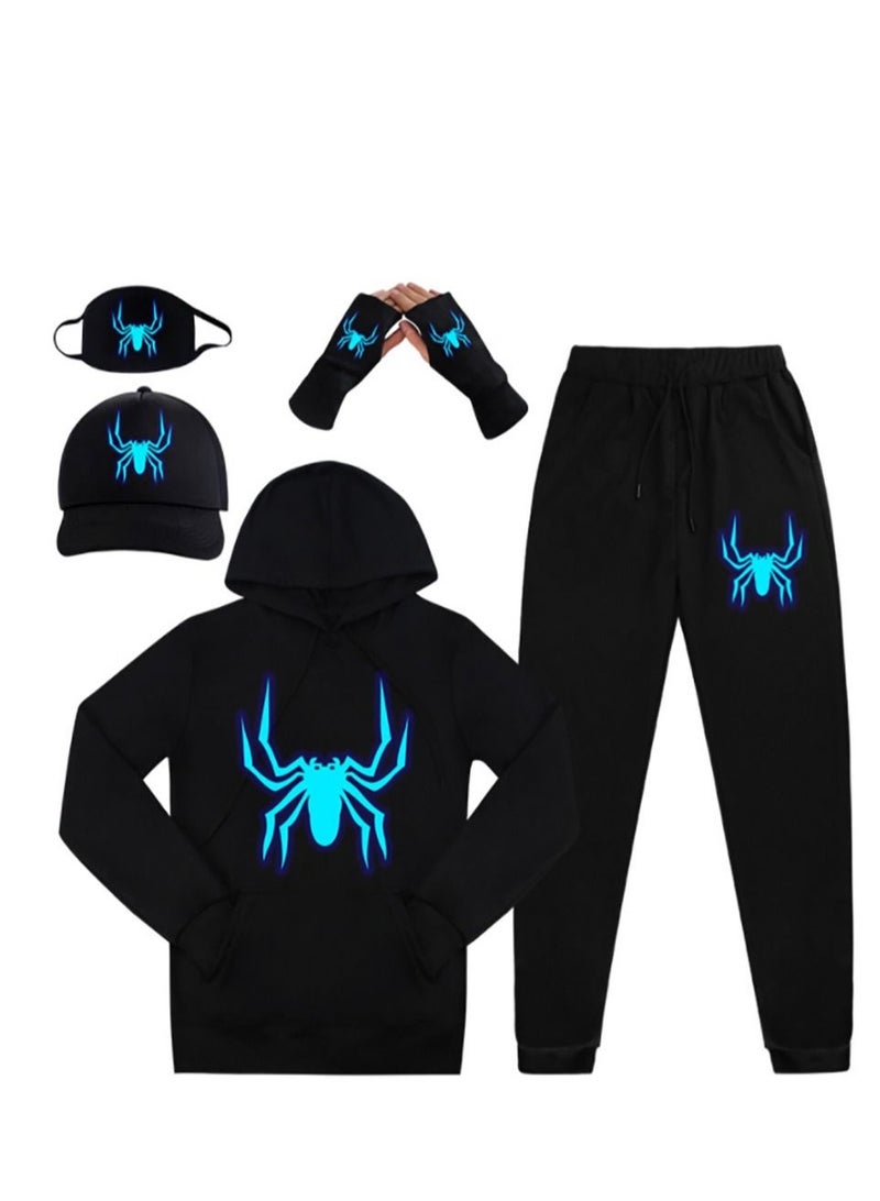NIBEMINENT SpiderMan Pullover Zip Sweatshirt Long Hoodie Jacket Set  - Image 1