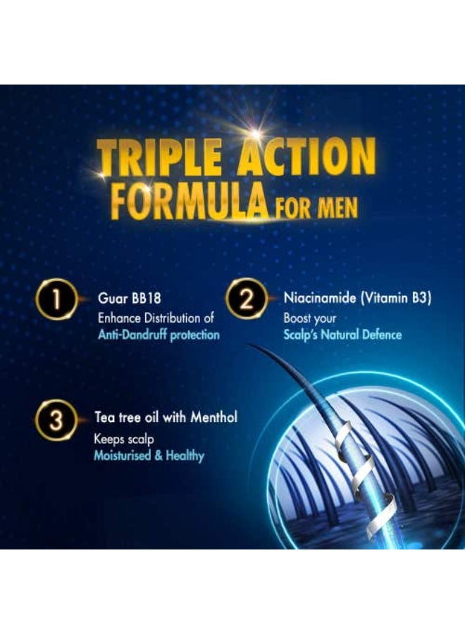 Clear Menthol Refreshing Mint Anti-Dandruff Shampoo - 400ml - Image 3