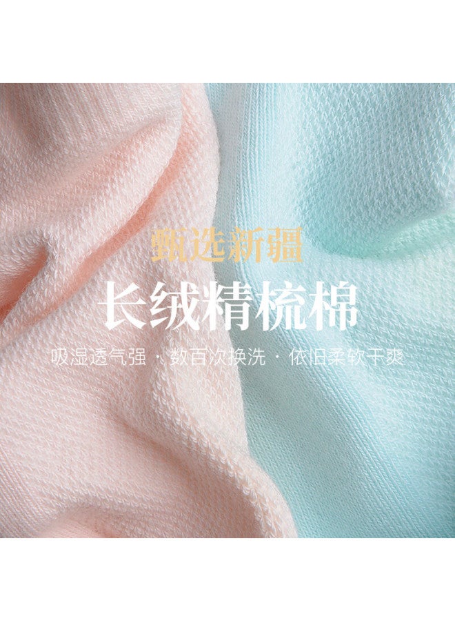 Aun Women's Casual Short Socks Xinjiang Long-staple Cotton Antibacterial Deodorant Lightweight Sports Fashion Comfortable Versatile Antibacterial Socks